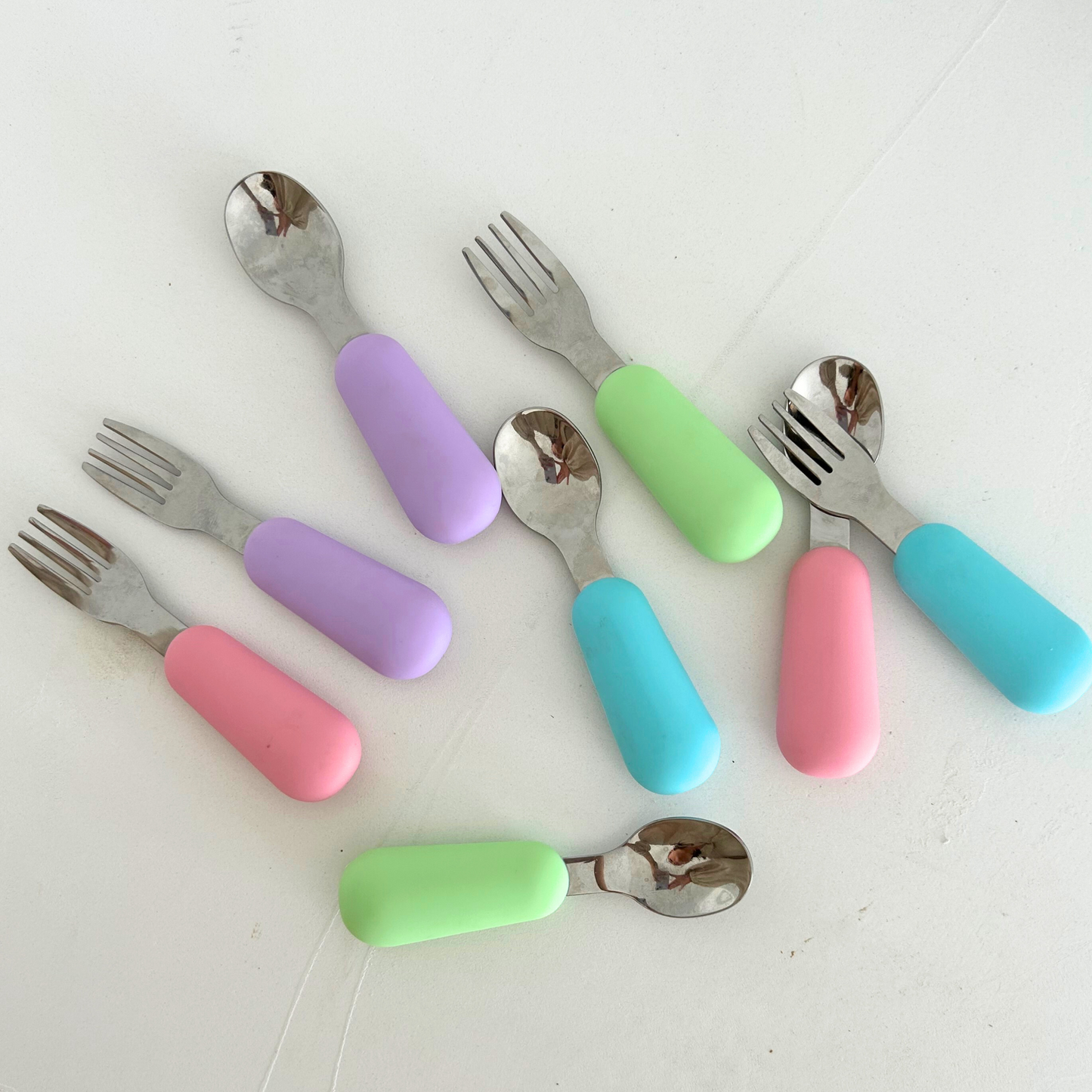 Aqua Spoon and Fork Set