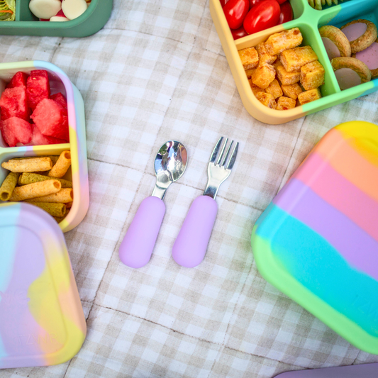 Lilac Spoon and Fork Set