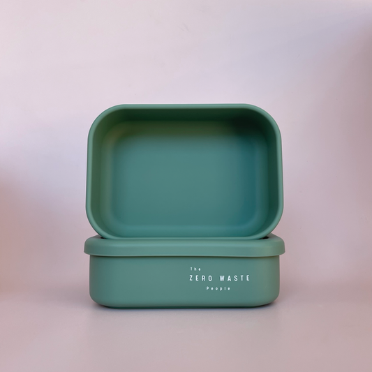 The Zero Waste People  Silicone Bento Lunch Box - Aqua - phunkyBento